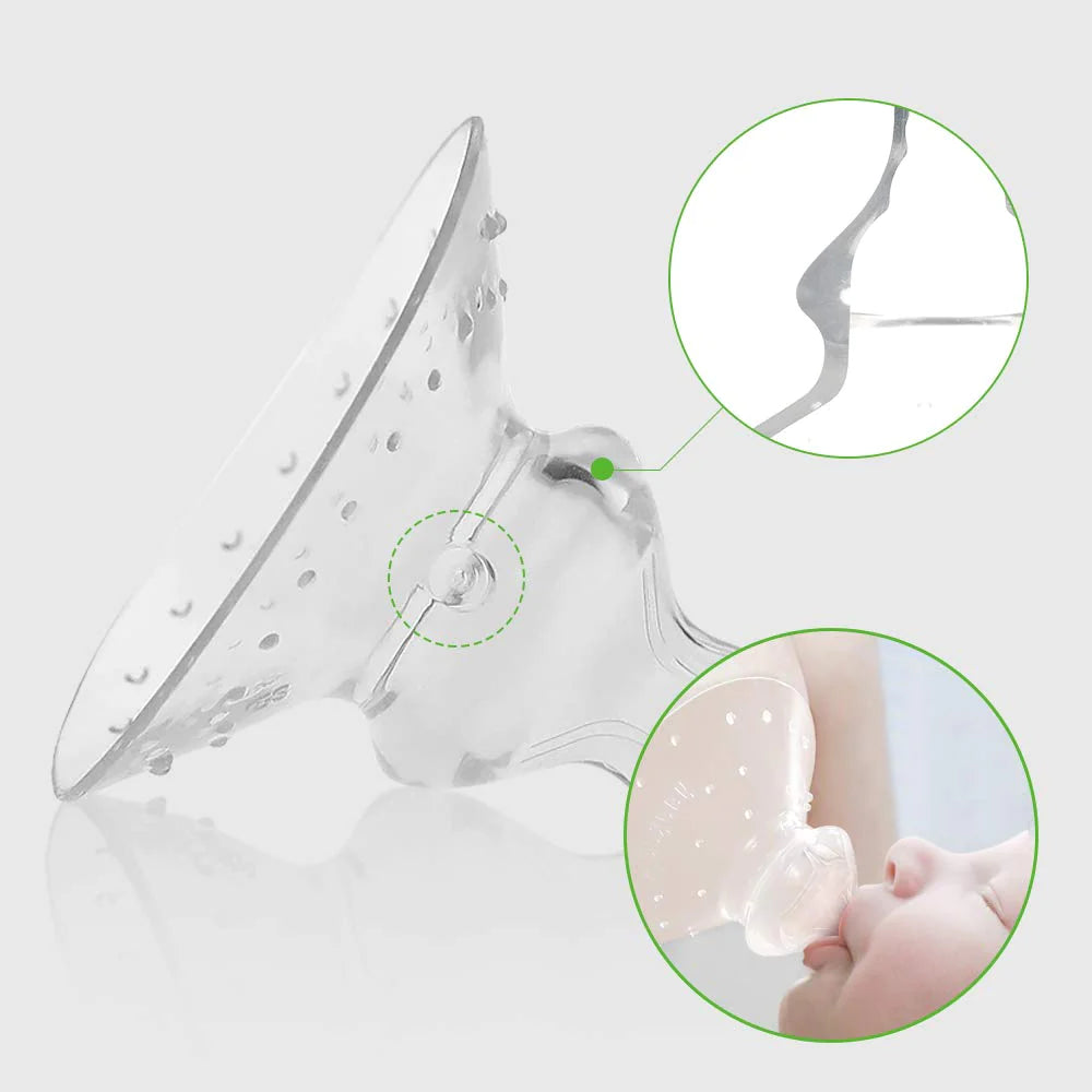 Comfortabel en Pijnloos Borstvoeding Geven - Siliconen Borstvoeding Tepelschild - Handsfree Borstvoedingservaring - Zacht Silicone met Verlengde Tepel