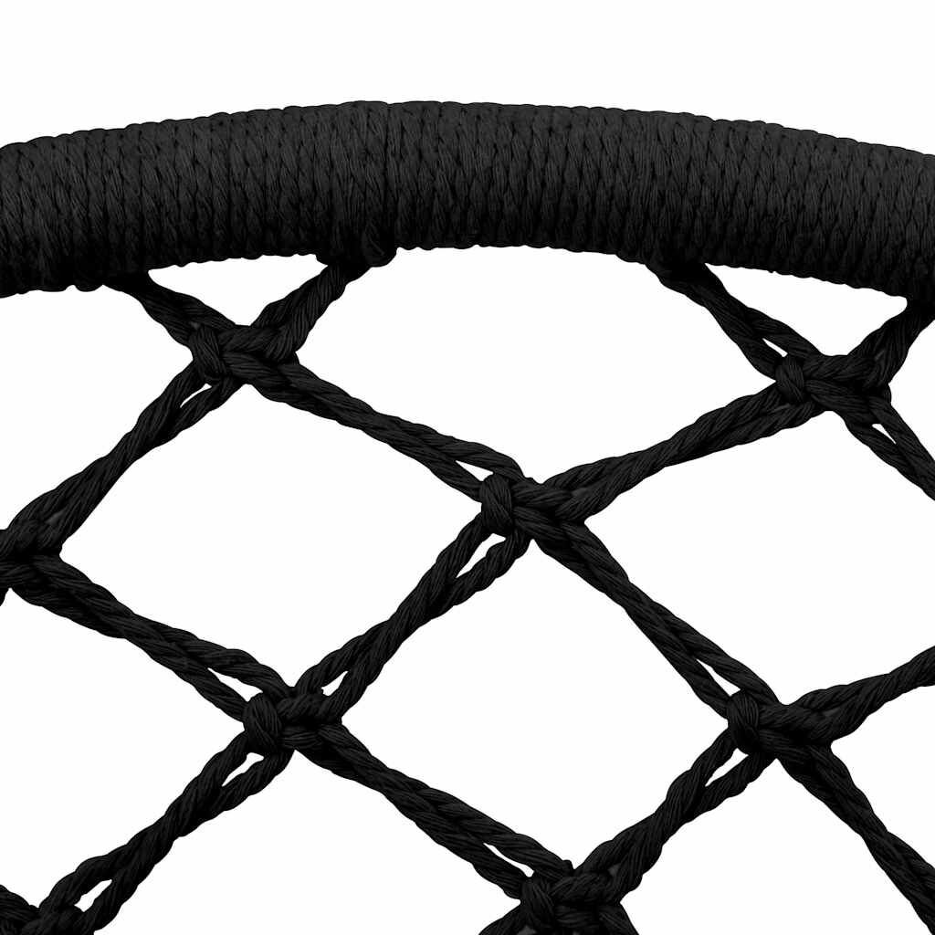 Hangstoel voor Volwassenen – Verstelbare Boomschommel met Stalen Frame, Katoenen Zitting en Kwastjes – 80 × 120 cm, Antraciet – Comfortabele Loungestoel voor Tuin of Terras (Max. 100 kg)