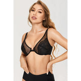 Dobreva - Kant Minimizer BH - Plunge Beha met Beugel - Verkleinende BH - Kant Bralette - Verstelbare Schouderbandjes - Maat 85B - Lace Bra - Minimizer Bra