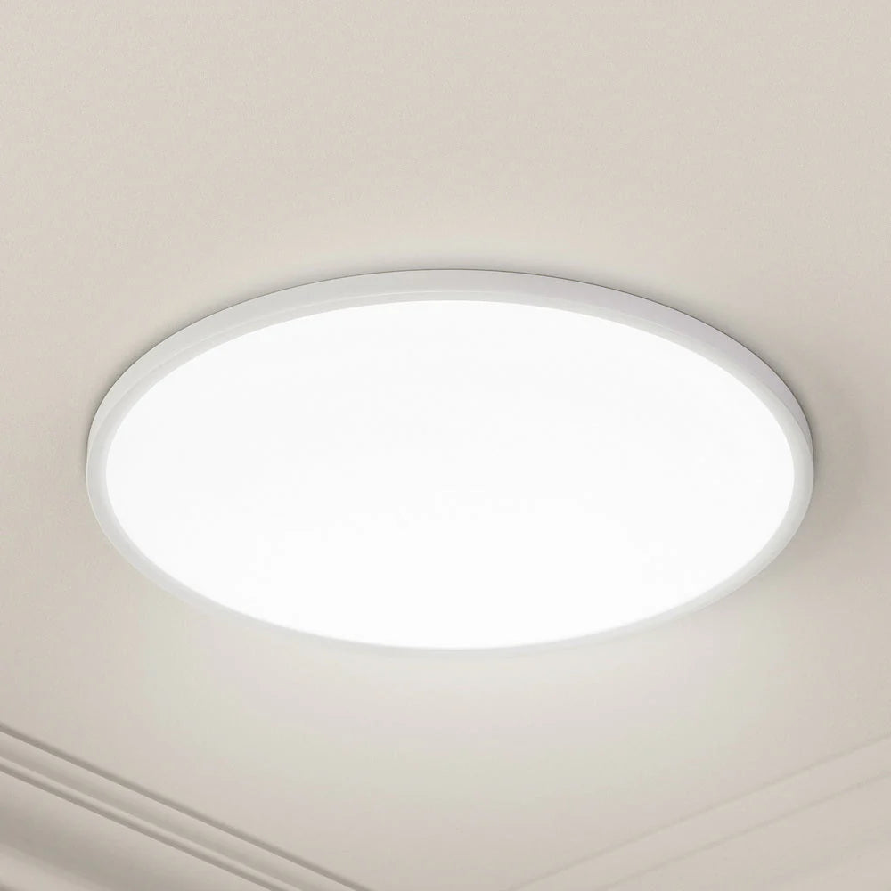 Paurller Smart LED Plafondlamp Moon Shadow Air520 — Ronde Ultradunne Armatuur — Dimbaar — Instelbare Lichtkleur en Helderheid — Slimme Bediening via App en Afstandsbediening — Ø 52 cm — Voor Woonkamer, Keuken en Slaapkamer