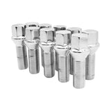 10 Stuks Uitgebreide Wielbouten voor Audi & Volkswagen - M14X1.5 35mm - Stalen Wielbouten voor Aftermarket Wielspacers - 60° Taps Toelopende Conische Zitting - Chroom Afwerking - Voor 5-Lug Audi en Volkswagen