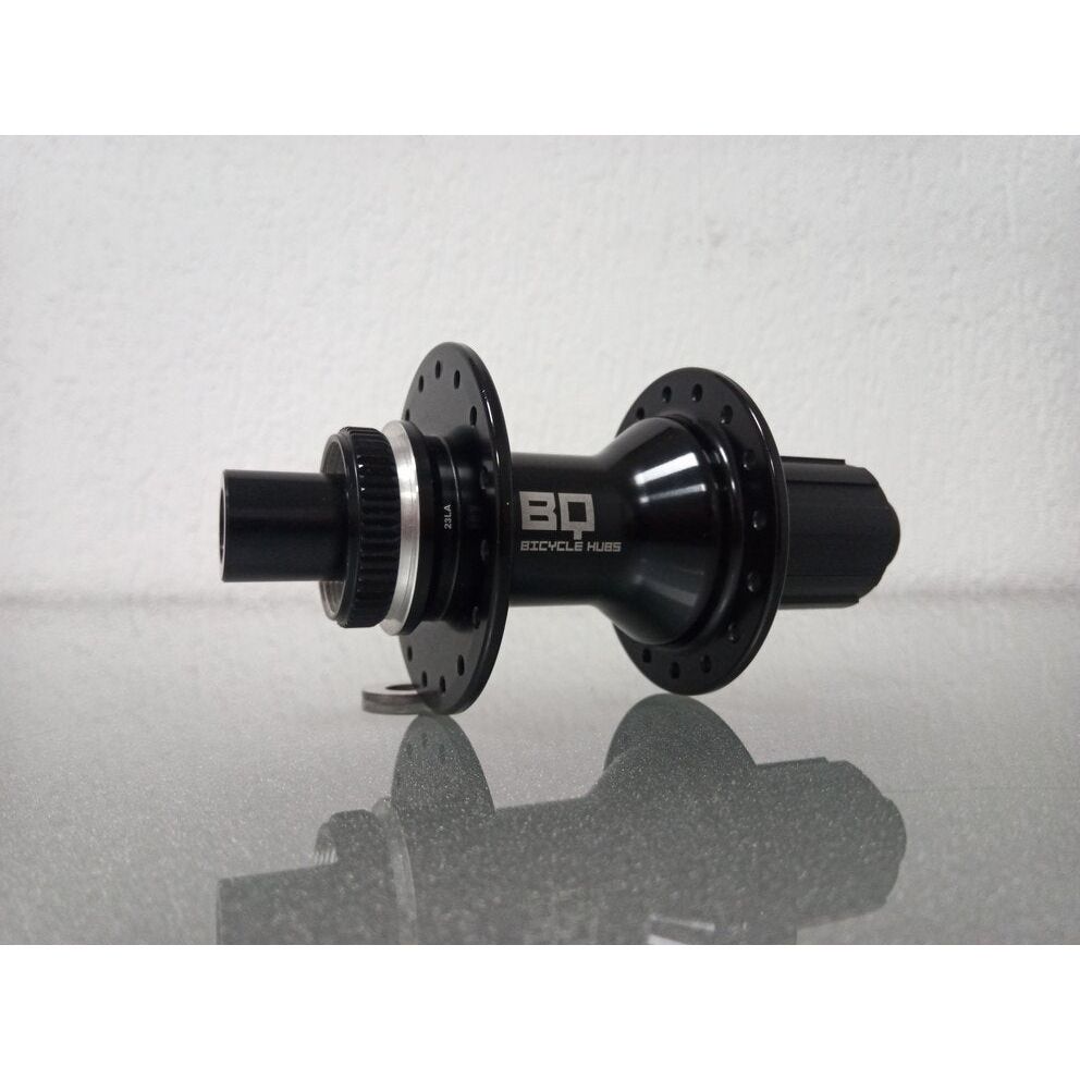 Achternaaf 142 MM Thru Axle Ø 12 MM - Disc Centerlock - 32GTS Spaken - BQ-RH30016 - HG Body 36.85 MM (HG 11) - Zwart - Voor Race en Gravel Fietsen - Industriële Lagers - 6 Pallen Vrijloop - 60 Aangrijppunten