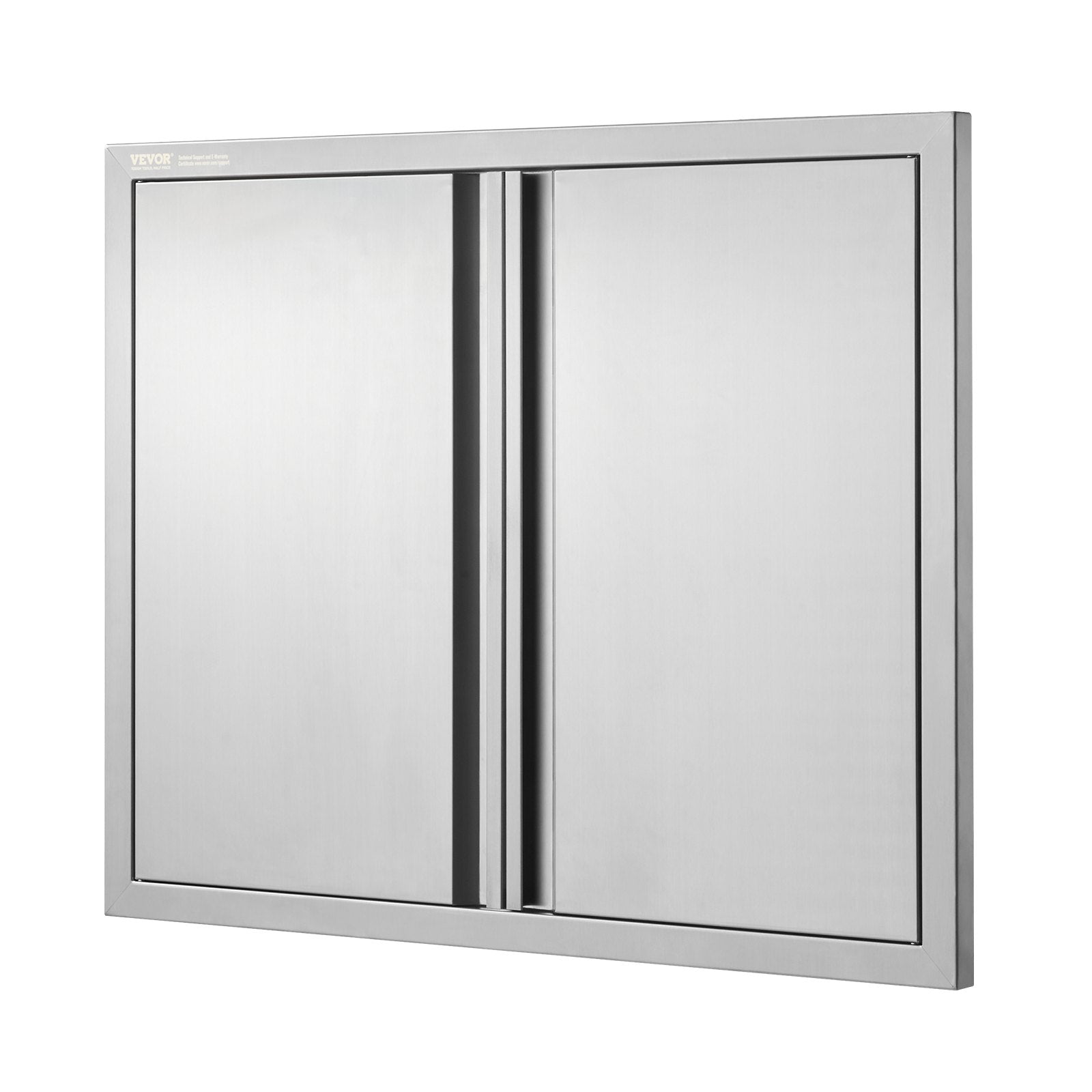 RVS Grill Toegangsdeur 787 x 609 x 45 mm - Dubbele RVS Buitendeur - Inbouwdeur Voor Buitenkeuken Grill Eiland - Verticale Wanddeur Met Uittrekbare Handgrepen - Omkeerbaar Ontwerp Voor Links- En Rechts Draaibaar
