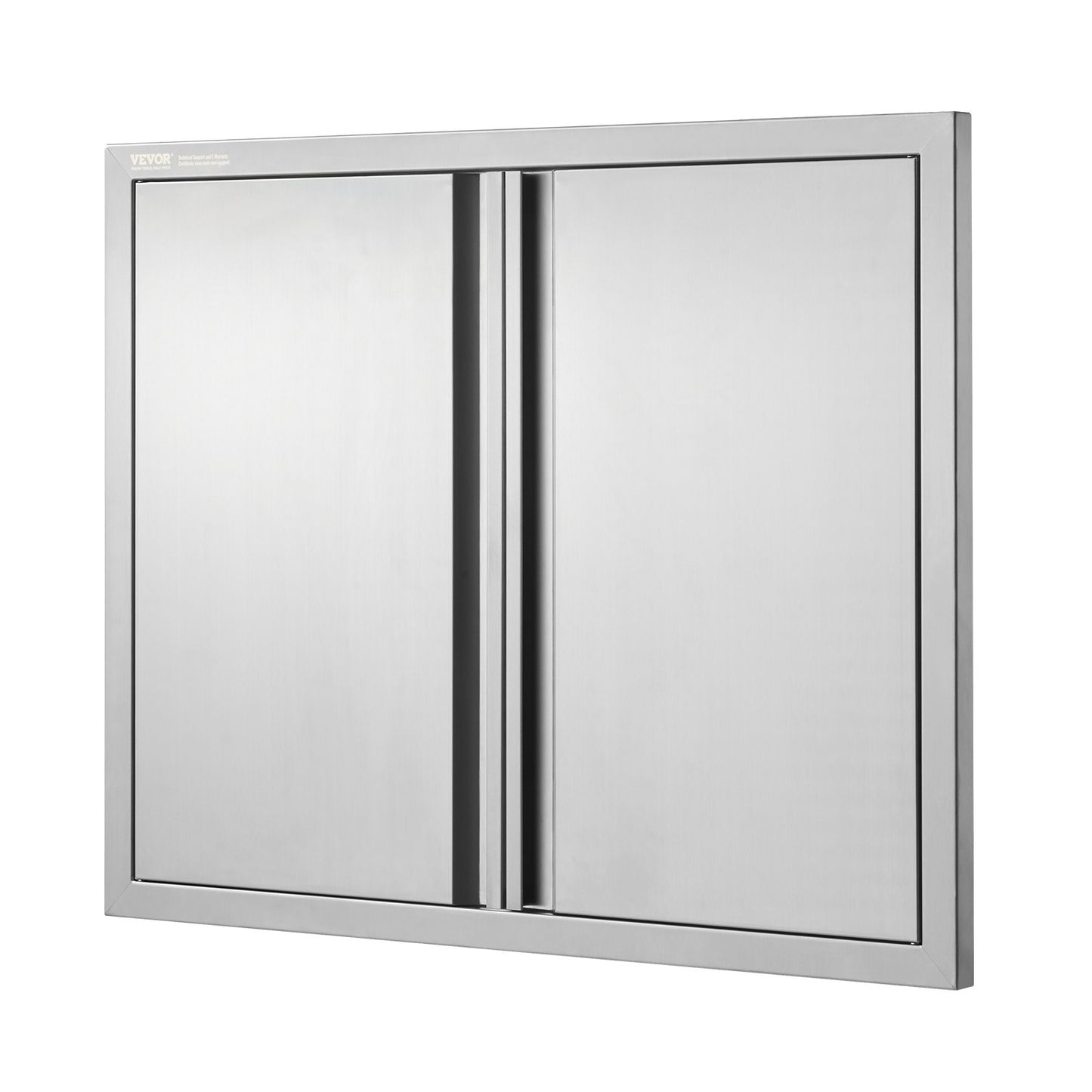 RVS Grill Toegangsdeur 787 x 609 x 45 mm - Dubbele RVS Buitendeur - Inbouwdeur Voor Buitenkeuken Grill Eiland - Verticale Wanddeur Met Uittrekbare Handgrepen - Omkeerbaar Ontwerp Voor Links- En Rechts Draaibaar