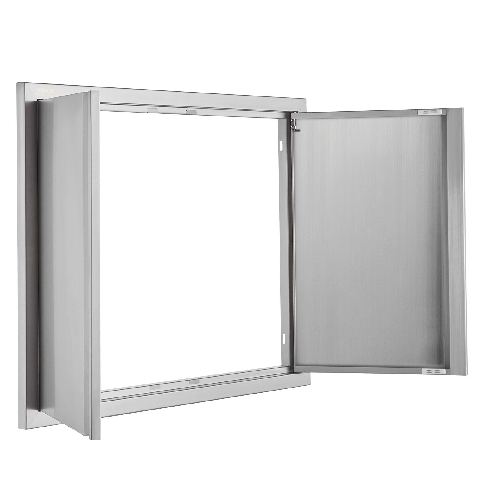 RVS Grill Toegangsdeur 787 x 609 x 45 mm - Dubbele RVS Buitendeur - Inbouwdeur Voor Buitenkeuken Grill Eiland - Verticale Wanddeur Met Uittrekbare Handgrepen - Omkeerbaar Ontwerp Voor Links- En Rechts Draaibaar