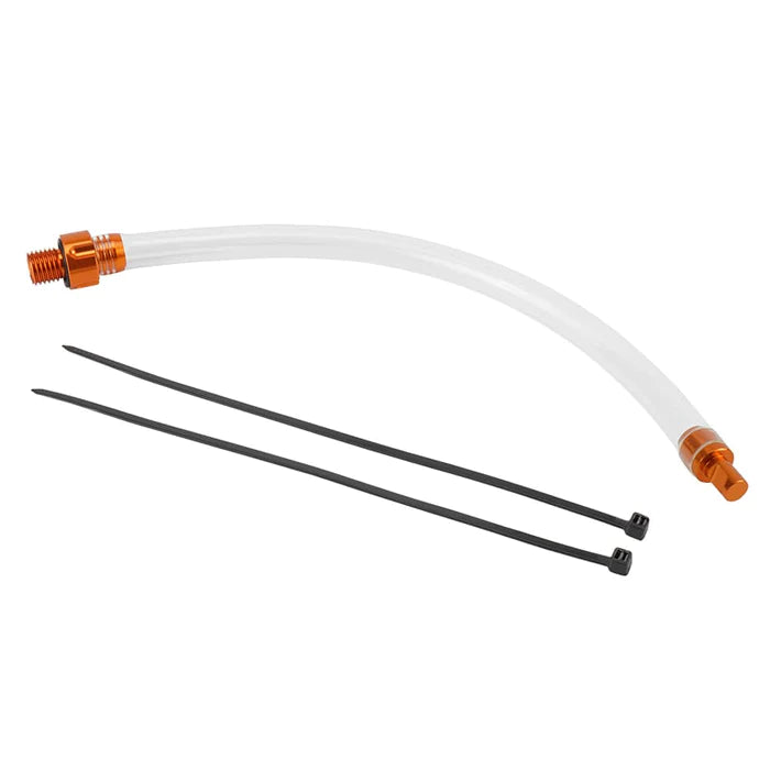 Olieverversing Afvoergereedschap Compatibel met KTM 125-530 SX SX-F EXC EXC-F XC XCF XCW TPI Zes Dagen 1998-2022 - Aluminium Afvoerplug Tool - Snellere Oliewissels Zonder Skidplate Verwijderen - Inclusief Slang en Stop - Geen Rommel of Lekken