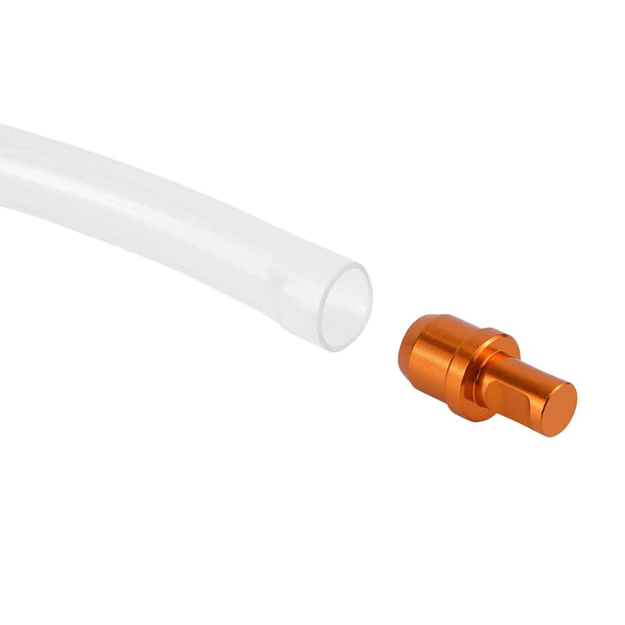 Olieverversing Afvoergereedschap Compatibel met KTM 125-530 SX SX-F EXC EXC-F XC XCF XCW TPI Zes Dagen 1998-2022 - Aluminium Afvoerplug Tool - Snellere Oliewissels Zonder Skidplate Verwijderen - Inclusief Slang en Stop - Geen Rommel of Lekken