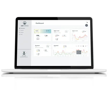 Airthings House Kit Luchtkwaliteitsmeter - Slimme Air Quality Monitor met Radon CO2 Fijnstof Vochtigheid en Temperatuur Sensor - Smart Home Luchtmeter voor Binnenlucht en Ventilatie Monitoring
