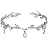 Elf Prinses Tiara - Kristallen Strass Bruiloft Haarband - Sierlijke Bruids & Bruidsmeisjes Hoofdstuk - 16,5x4 cm