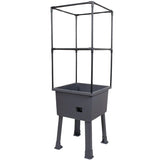 Verhoogde Kweekbak – Kunststof Bloembak op Pootjes – Inclusief Verstelbaar Frame – Mini Kas met Afneembare Hoes – Bewateringssysteem – 116 cm