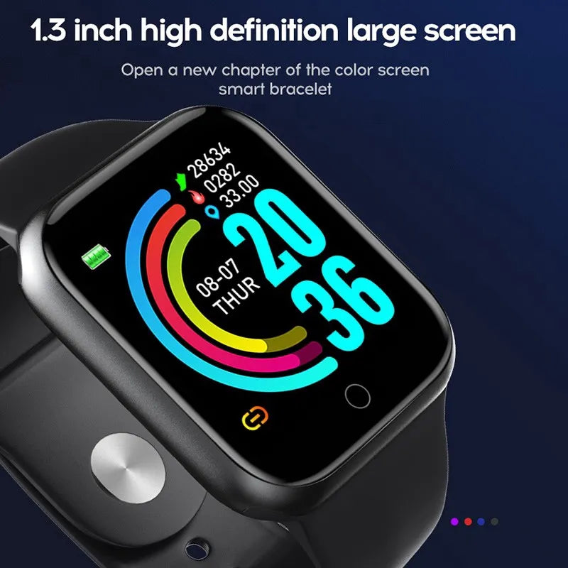 Multifunctioneel Fitness Smartwatch in Klassiek Zwart - 1.44