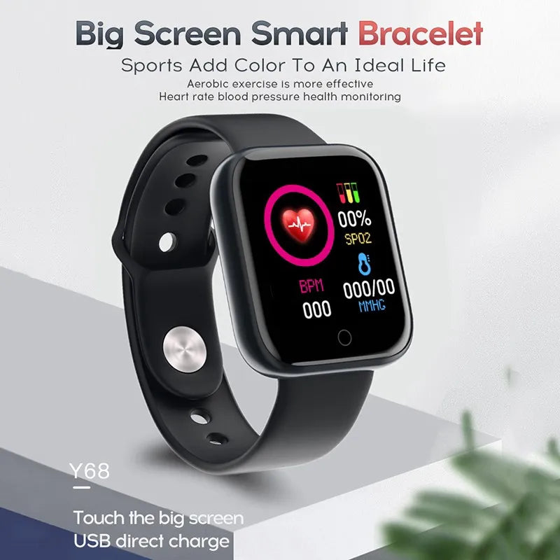 Multifunctioneel Fitness Smartwatch in Klassiek Zwart - 1.44