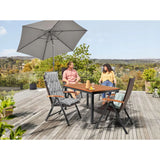 LIVARNO Home – Valencia Tuin Tafel – 150 x 90 x 74 cm – Grote Buitentafel met Aluminium Frame en Houten Tafelblad – Weerbestendige Rechthoekige Eettafel voor Buiten – Tuintafel voor Tuin, Terras of Balkon