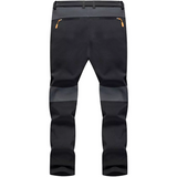 Heren Softshell Broek - Waterdicht en Winddicht - Geïsoleerde Hiking en Skibroek - Zwart - Maat XXL - Werkbroek met Fleecevoering - Ademend en Thermisch - Elastische Taille, Verstelbaar en Comfortabel - Outdoor Sportbroek voor Herfst, Winter, Lente