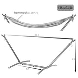 Dubbele Hangmat met Stalen Frame – Draagbaar, Ruimtebesparend & Heavy Duty – Voor Tuin, Balkon, Terras of Binnengebruik – Inclusief Hangmat