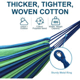 Dubbele Hangmat met Stalen Frame – Draagbaar, Ruimtebesparend & Heavy Duty – Voor Tuin, Balkon, Terras of Binnengebruik – Inclusief Hangmat