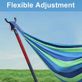 Dubbele Hangmat met Stalen Frame – Draagbaar, Ruimtebesparend & Heavy Duty – Voor Tuin, Balkon, Terras of Binnengebruik – Inclusief Hangmat