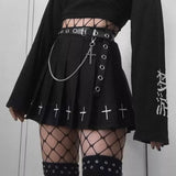Vrouwen Mini Geplooide Rok - Gothic Punk Stijl - Schotse Ruit in Rood, Blauw, Zwart en Wit - Hoge Taille - Verkrijgbaar in S/M/L/XL/XXL