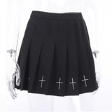 Vrouwen Mini Geplooide Rok - Gothic Punk Stijl - Schotse Ruit in Rood, Blauw, Zwart en Wit - Hoge Taille - Verkrijgbaar in S/M/L/XL/XXL