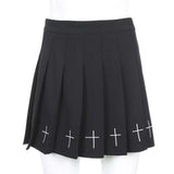 Vrouwen Mini Geplooide Rok - Gothic Punk Stijl - Schotse Ruit in Rood, Blauw, Zwart en Wit - Hoge Taille - Verkrijgbaar in S/M/L/XL/XXL