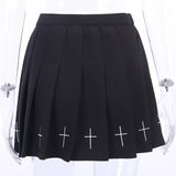 Vrouwen Mini Geplooide Rok - Gothic Punk Stijl - Schotse Ruit in Rood, Blauw, Zwart en Wit - Hoge Taille - Verkrijgbaar in S/M/L/XL/XXL