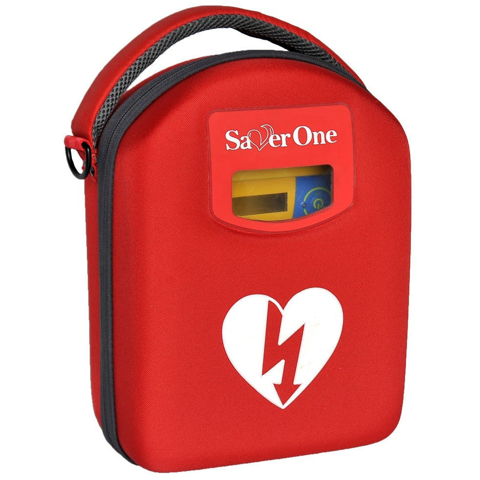 Harde Tas voor Defibrillator - Beschermende Case voor Saver One - Rood - Exclusief Defibrillator