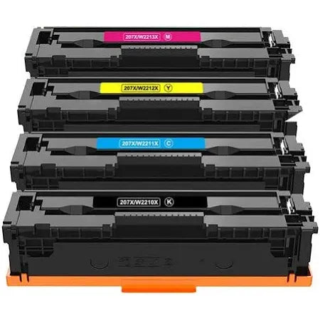 ZoomTec – Vervanging voor HP 207X W2210X/W2211X/W2212X/W2213X – Compatibele Toner Cartridges Zwart, Cyaan, Geel, Magenta – Geschikt voor HP Color LaserJet Pro M255/M282/M283 Serie – Hoge Capaciteit – Professionele Afdrukkwaliteit – W2210/1/2/3X-WC-I-V3