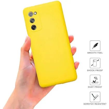 Volledige Body Armor Hoesje voor Samsung Galaxy S20 FE - Soft-Touch Siliconen Schokbestendige Cover - Antislip Case - Ultieme Bescherming & Stijlvolle Uitstraling - Geel