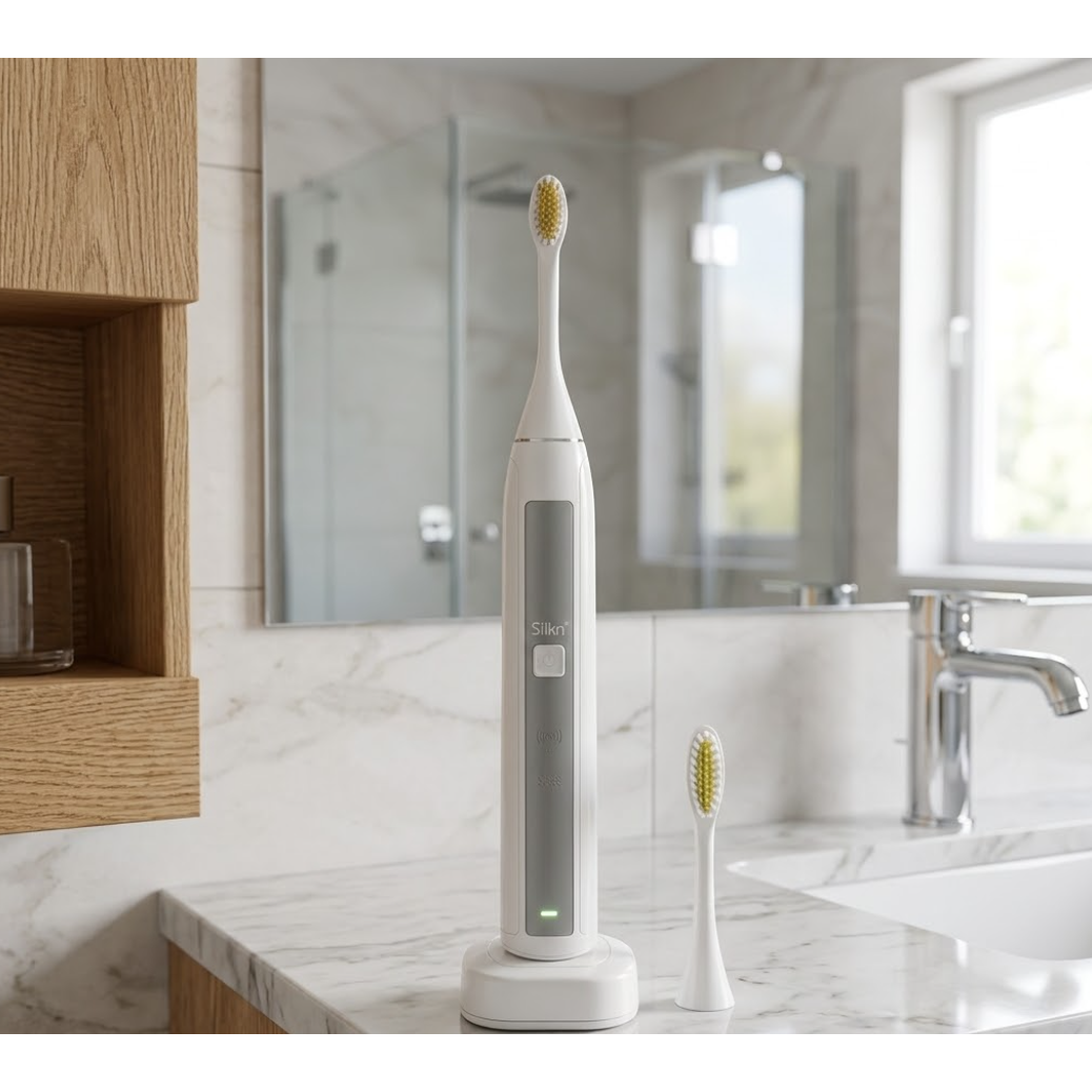 Silk n ToothWave elektrische tandenborstel – sonische tandenborstel met DentalRF technologie – oplaadbare toothbrush met 48000 vibraties per minuut – 3 standen – waterproof elektrische tandborstel voor gebitsverzorging