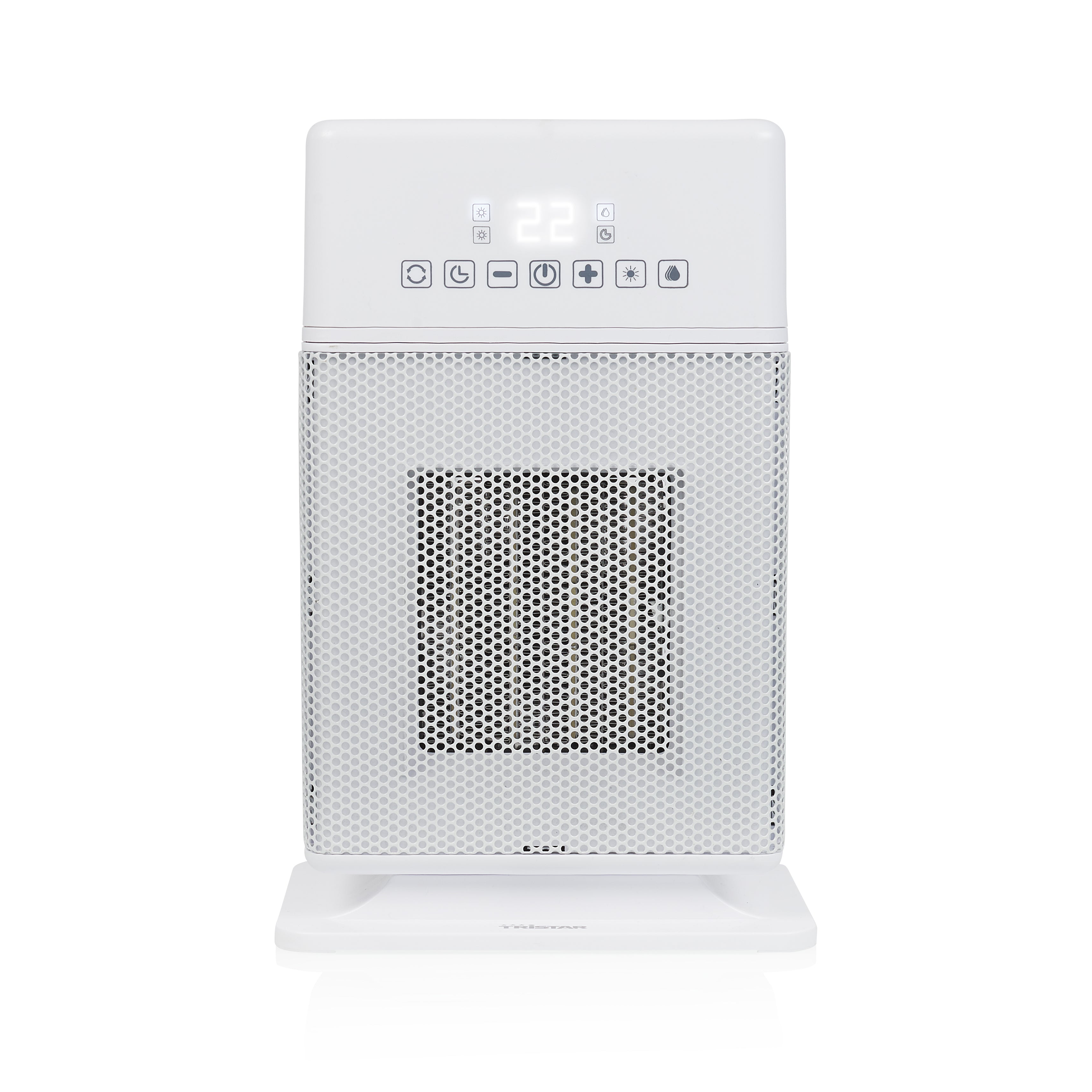 Tristar KA-5266 Elektrische Kachel Met Luchtbevochtiger – 1800W – Keramische Verwarming – Met Afstandsbediening – Timer Tot 12 Uur – Oscillatiefunctie – Voor Binnen – Digitale Thermostaat – Compact Formaat – Stil En Veilig Verwarmen