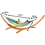 Ultranatura Hangmat - Tuin Hangmat - Stoffen Hangmat - Outdoor Hangmat - Camping Hangmat - Lig Hangmat Met Ophanglussen - Ademend Textiel - Hangmat Voor Tuin Balkon Terras - Duurzame Stof - Opvouwbare Hangmat - Diverse Kleuren - Compact Opbergen