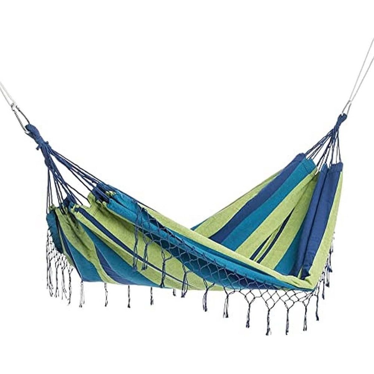 Ultranatura Hangmat - Tuin Hangmat - Stoffen Hangmat - Outdoor Hangmat - Camping Hangmat - Lig Hangmat Met Ophanglussen - Ademend Textiel - Hangmat Voor Tuin Balkon Terras - Duurzame Stof - Opvouwbare Hangmat - Diverse Kleuren - Compact Opbergen