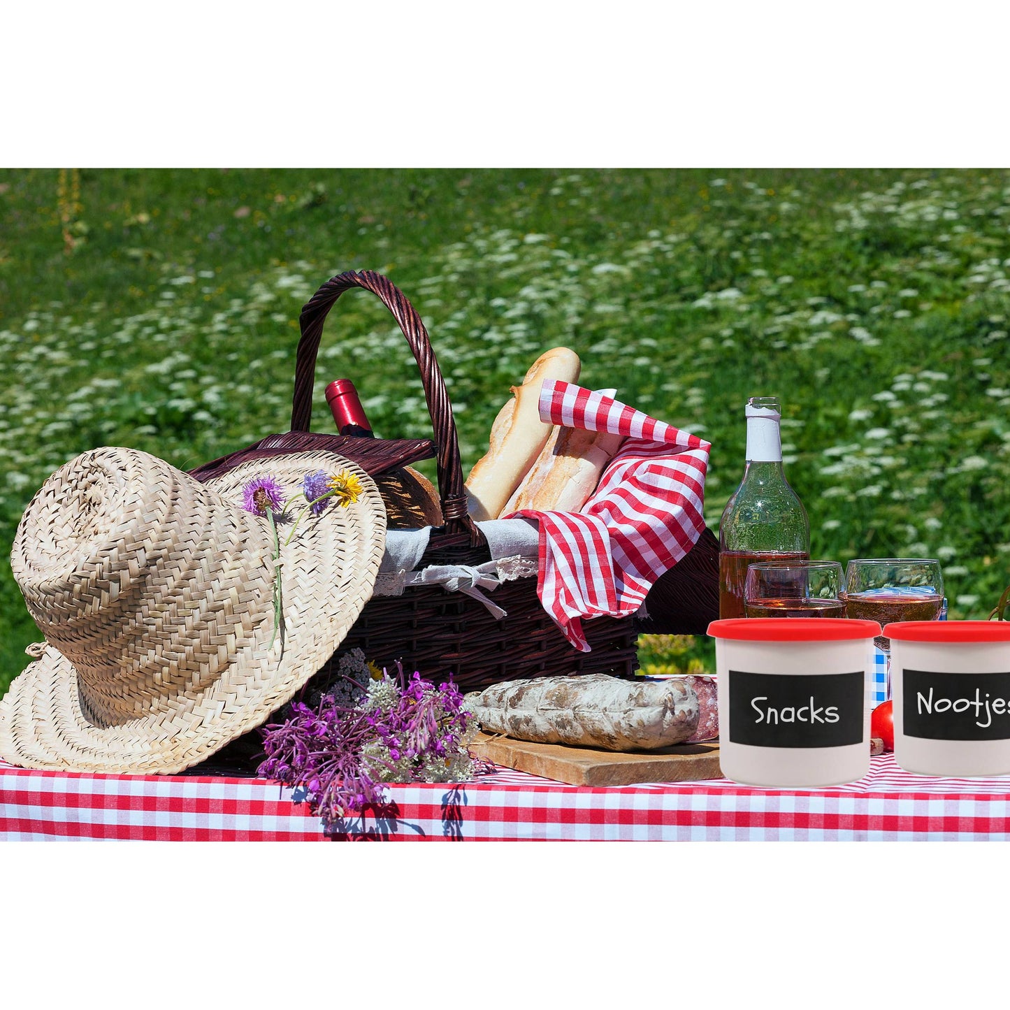 2 Stuks - Porseleinen Opbergpot Met Krijt Label – 850 ML – Luchtdichte Voorraadpot – Stapelbare Container – Ideaal Voor Droogwaren, Snacks en Vloeistoffen