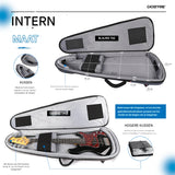 GHOSTFIRE Premium Basgitaar Gig Bag – Superdikke Bescherming, Waterafstotend, Lichtgewicht & Slijtvast – Inclusief Extra Opbergvak (Grijs)