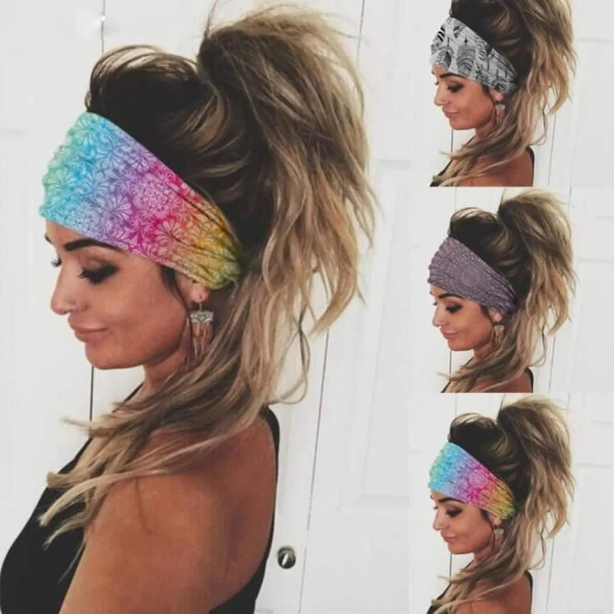 3 Stuks - Bohemian Elastische Haarbanden - Hoofdbanden - Comfortabel en Trendy - Zacht En Herbruikbaar
