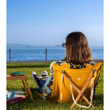 Opvouwbare Mini Strandstoel – Lichtgewicht Vouwstoel 460g – Compacte Picknickstoel 50cm – Draagbare Ligstoel Zonder Frame – Katoenen Kampeerstoel Voor Strand Park Tuin Camping – 120kg Draagkracht – Groene Relax Stoel