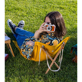 Opvouwbare Mini Strandstoel – Lichtgewicht Vouwstoel 460g – Compacte Picknickstoel 50cm – Draagbare Ligstoel Zonder Frame – Katoenen Kampeerstoel Voor Strand Park Tuin Camping – 120kg Draagkracht – Groene Relax Stoel