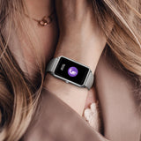 BlitzWolf-  BW-AH2 - Bluetooth Smartwatch - Volledig Touchscreen - 1,57 Inch Scherm - IP68 Waterdicht - Muziektracking - Meldingen - Batterijduur Tot 3 Dagen - Goud
