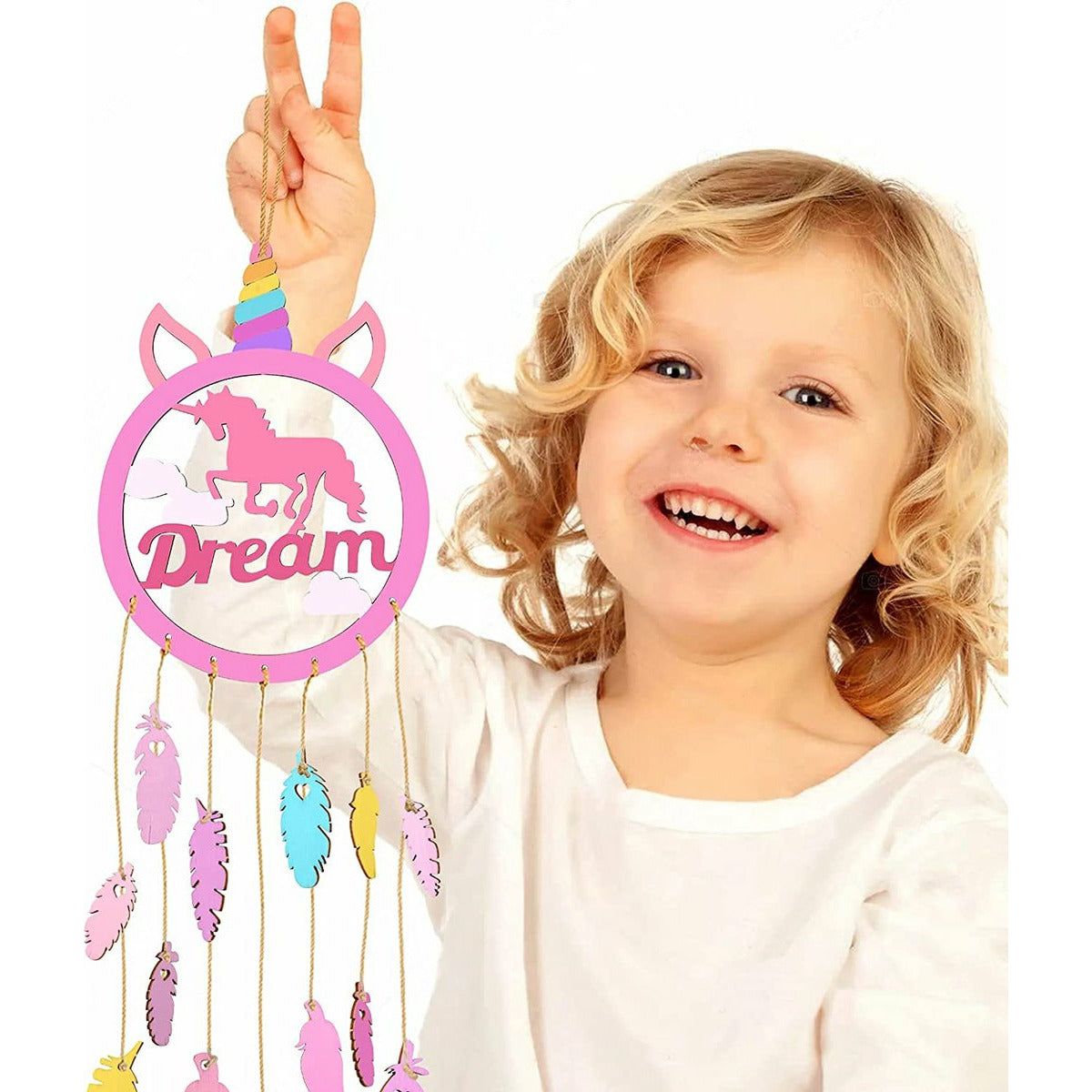 2 Stuks - DIY Houten Dream Catcher Pakket - Inclusief Jute Touw - Dromenvanger Bouw Set - Hangende Ornament - Cut Out Dreamcatcher Bouw Set - Dromenvanger Doe-Het-Zelf-kunst Knutselpakket