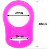 10 Stuks - Siliconen Fopspeen Adapter Ringen - Houder voor Button Style Fopspeen - Geschikt Voor Knop Baby Dummy Fopspeen - Duurzaam - Zacht - Flexibel - Kleuren Mix