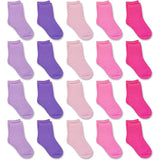 25 Paar - Kinder Kleur Sokken - Unisex - Low- Cut Kindersokken - Duurzame Basis Sokken - 5 Kleuren - Geschikt voor 4 Tot 7 Jaar - Maat 27 - 30