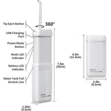 Xiaomi - Enpuly - Draagbare Mini Waterflosser Voor Tanden - Oplaadbare Water Flosser - Met 5 Jettips - 3 Modi - IPX8 Waterdicht - Reis Flosser - Wit