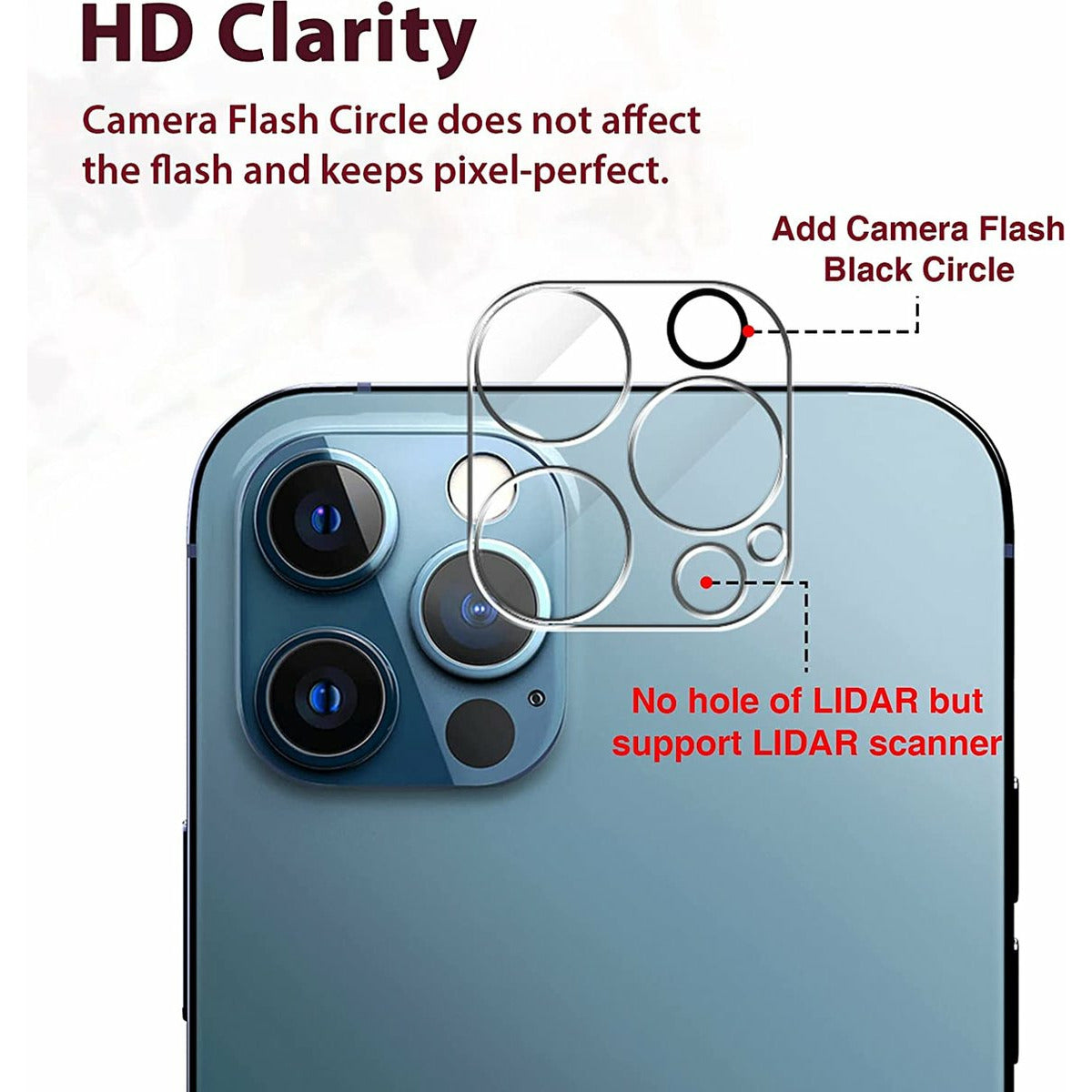 3 Stuks - EGV Camera Lens Protector - Compatibel met iPhone 12 Pro Max 6.7