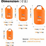 Waterdichte Drybag incl. Schouderriem- 10 liter Drybag - Lichtgewicht Sporttas - Waterdichte - voor Boot, Zwemmen, Kajak, Watersport, Drijven - Oranje