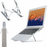Extra Sterke - Draagbare Aluminium Laptopstandaard - Verstelbaar - Opvouwbaar - Laptop Stand - Compatibel met Laptops tot 15,6'' - Compatibel met MacBook Air - MacBook Pro - HP -Dell - Lenovo en meer - Zilver