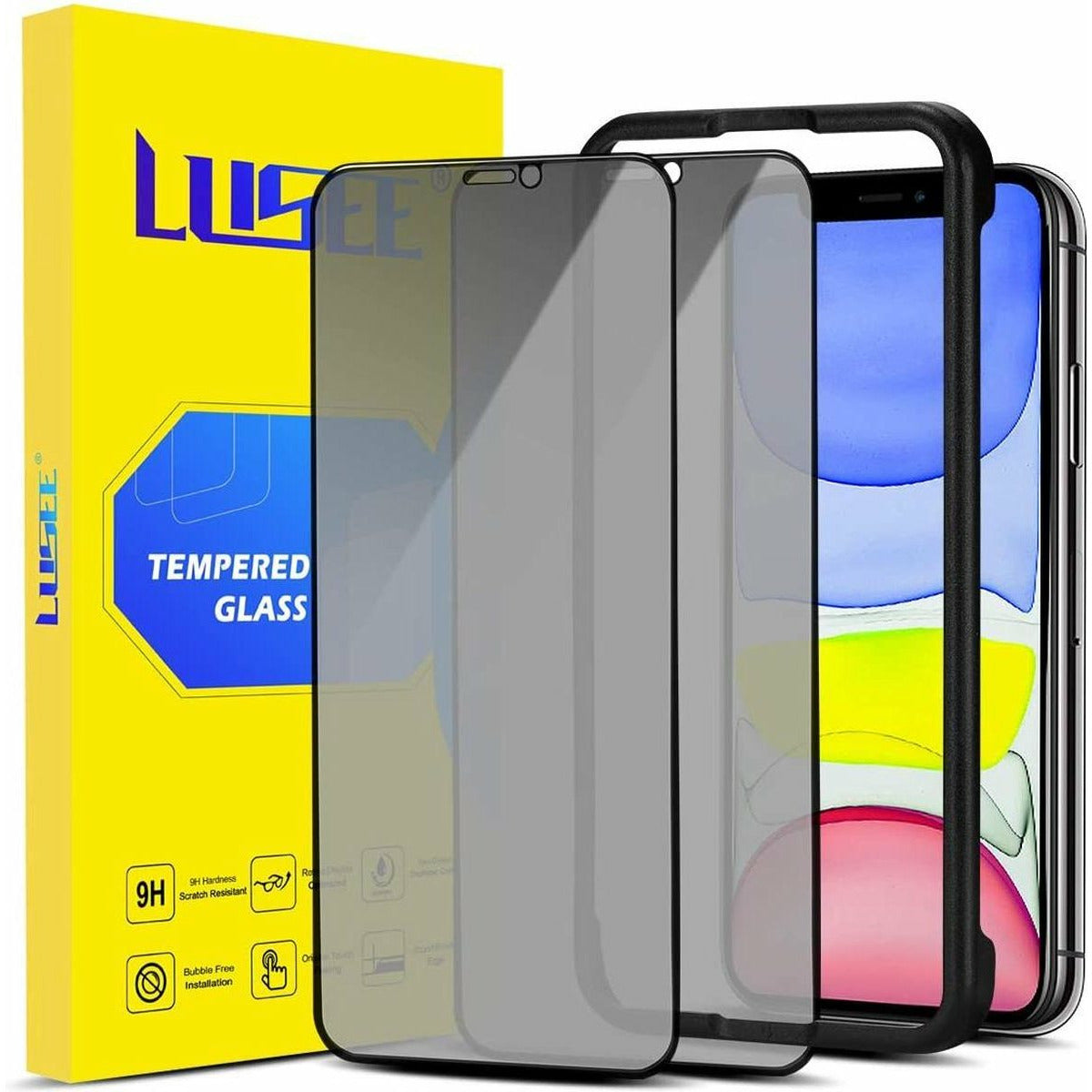 2-Pack - Iphone 12 Pro max Privacy Glas / Screenprotector voor iPhone 12 Pro Max (6.7 inch) - Val- en Krasbestendig - Volledige Dekking - 2.5D - Anti-Observatie - HD Lichttransmissie - Inclusief Installatietool