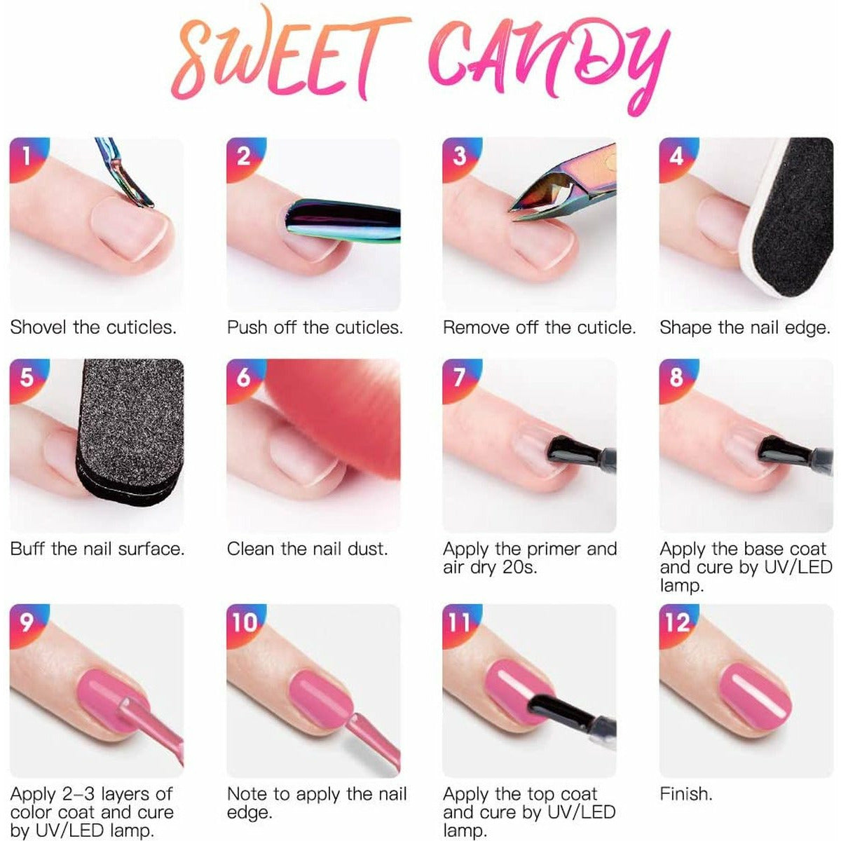 Rosalind 6-delige Semi-Permanente Gellak Set - Langdurige Gellak voor Meer dan 14 Dagen - 10 ml per Fles - Veilig, Natuurlijke Ingrediënten en Gemakkelijk aan te Brengen - Nagellak Set - Inclusief Professionele Instructies