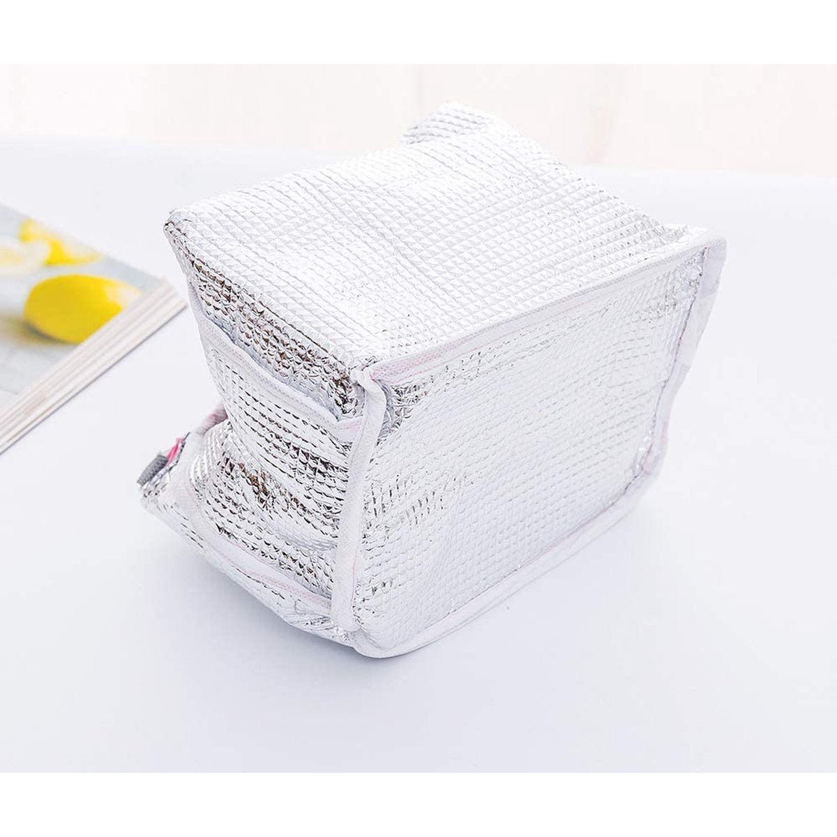 2 Pack | Geïsoleerde Lunchtas Set | Met Dubbele Handvat | Cat en Vos Print | Lekvrije | Lunchbox | Picknicktas | Lunchkoeltas | Maaltijdtas | camping | Reizen | Unisex | Blauw / Grijs