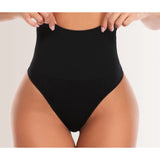 Hoog Taille - Butt Lifter - Shapewear Ondergoed - Billen Buik Heupen Shaper Slip - Seamless Corrigerende Thong - Afslankbroek- Maat XL - Zwart