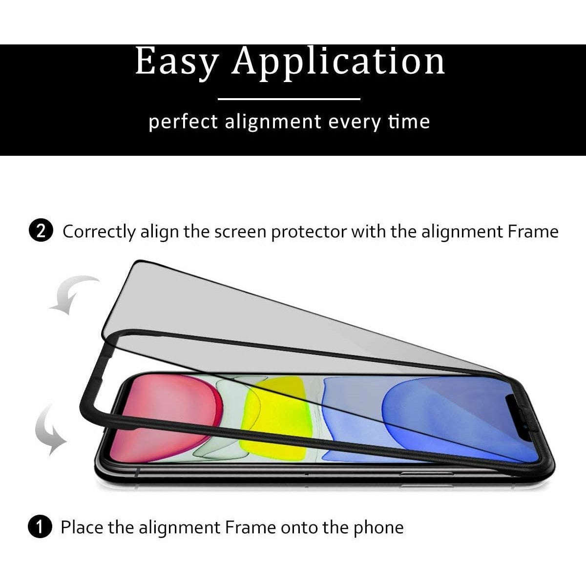 2-Pack - Iphone 12 Pro max Privacy Glas / Screenprotector voor iPhone 12 Pro Max (6.7 inch) - Val- en Krasbestendig - Volledige Dekking - 2.5D - Anti-Observatie - HD Lichttransmissie - Inclusief Installatietool